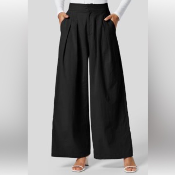 Free people black trouser pants women size 6 black NWOT